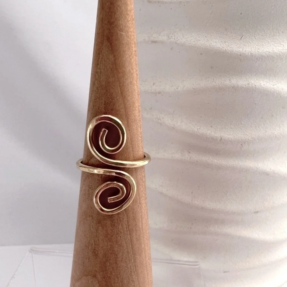 Artisan Jewelers Brass Double Swirl Ring